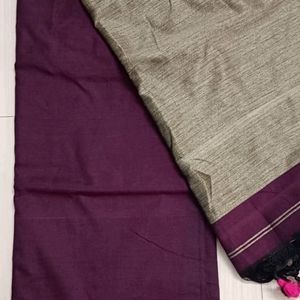 Khadi Cotton Silk Blend Saree