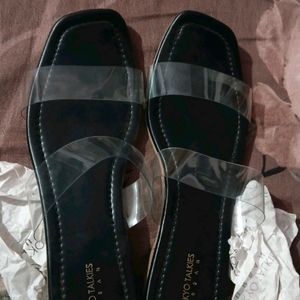 TRANSPARENT STRIP BLACK BRAND NEW FOOTWEAR