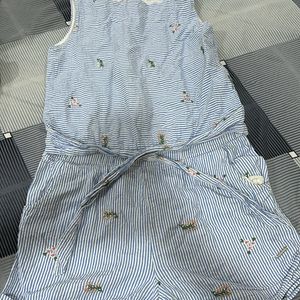 Girls Pure Cotton Shorts Jumpsuit (13 To 14 Year)