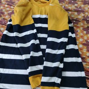 Men Striped Full Sleeves Tshirt