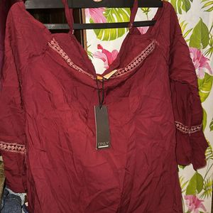 New Maroon Tunic Top