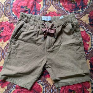 Snitch Linen Shorts (W32) Black + Brown