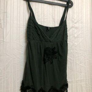 Mango Green Sleeveless Top