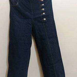 Wide Leg Dark Blue Jeans