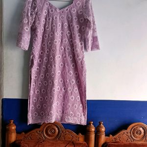 Beautiful lavender colour net kurta