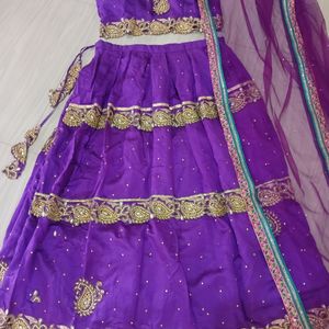 New Purple Colour Heavy Stone Work Lehanga Choli