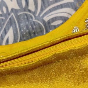 Yellow Stitched Embroidered Blouse