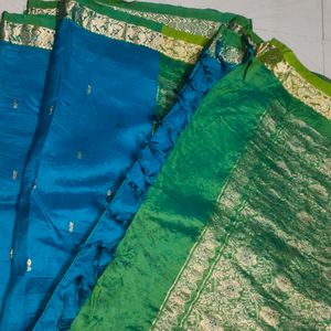 Pure Kanchi Pattu Saree 💙💚