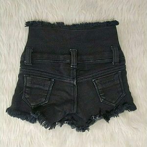 Girls Black Cotton Shorts | Waist 18 | Length 8