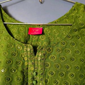 Prettiest Green Kurti That Makes You Shine 🌟