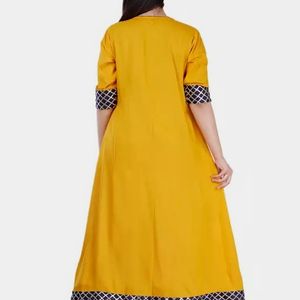 Women Embroidered Viscose Rayon Ethnic Dress💛