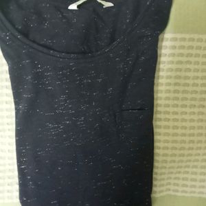 Navy Blue Top With Shining Design