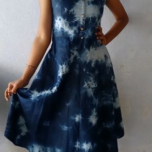 Navy Blue Denim Dress