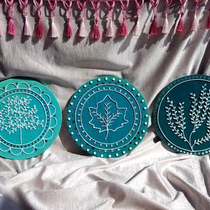 set of 3 beautiful lippan art ✨️