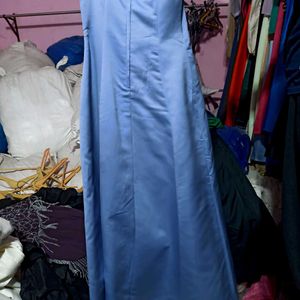 Long Tube Princess Blue Dress Urbanic