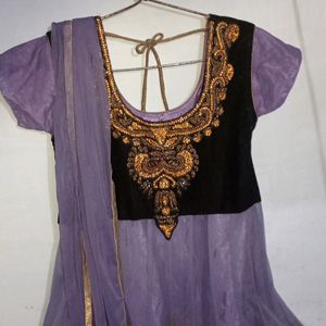 New Trend Purple Gown For Girls And Ladies