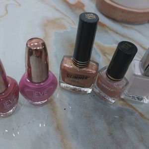 Combo Set Of Lipsticks And Nail Paints