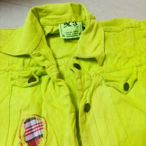 yellow denim jacket for women