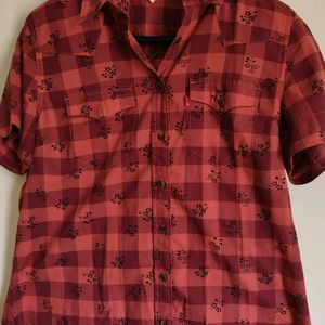 Levis Checkered Dark Orange Shirt