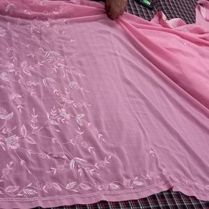 New Georgette Embroidered Saree