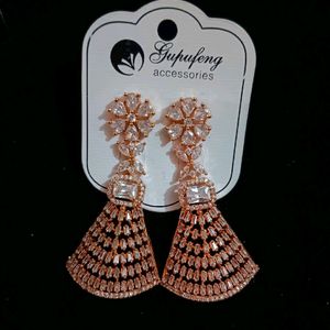 Beautiful Rose Gold Ad Earings