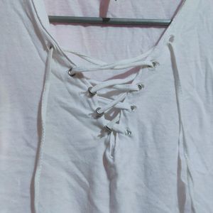 White Crop Top For Women