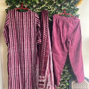 Maroon Color Kurta Set