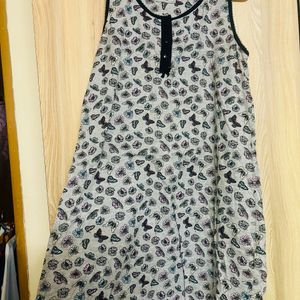 Butterfly Printed Night Dress