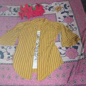 New Fancy Trendy Yellow Top