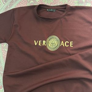 Versace Maroon Full Sleeve T-Shirt