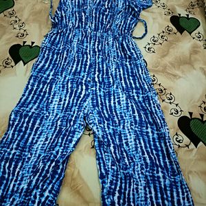 Multicolored Jaipuri Print Jumpsuit In XL Size