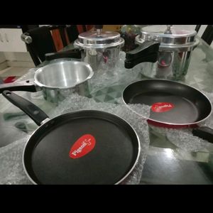 Pigeon 5 Pieces( Cookers 3,5,2l+ Tawa+ Pan Brand N