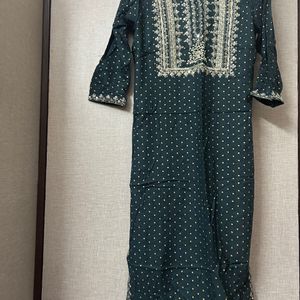 Dark Green Kurta Set