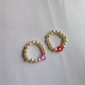 Pearl Ring Combo Of 2