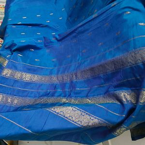 Dual Blue Shade Silk Saree