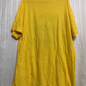 M & O Gold Yellow Cotton T Shirt