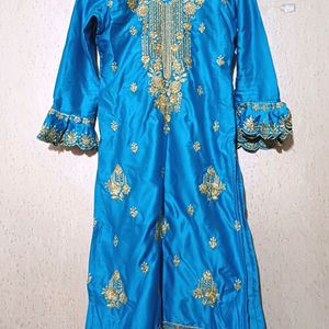 Blue Kurti-Salwar Set