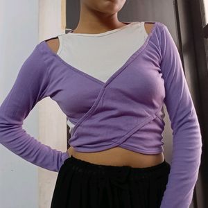 Korean Aesthetic Crop Top💜