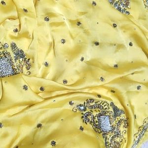 Soft Shining Satin Saree