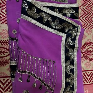 Georgette Sequin Saree