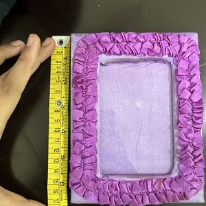 Cute Purple Photoframe With Frill Detail