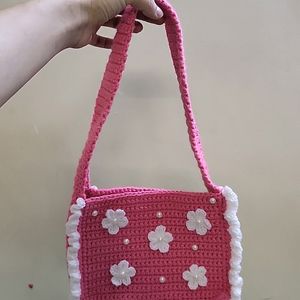 Pearl-Flower Crohet Bag