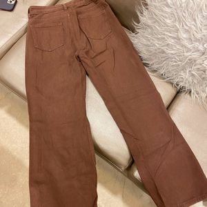 Urbanic Brown Wide Leg Jeans