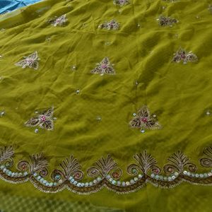 Unstitched Lehenga Choli And Duptta Fabric