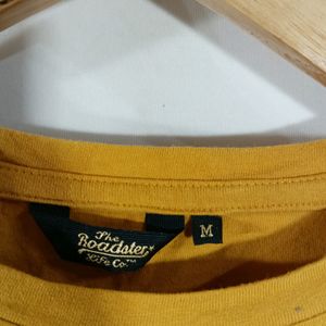 Mustard Yellow Plain Casual Top (Women)