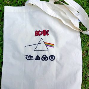 Hand Embroidered Customised Tote Bag