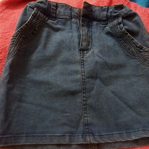 Denim Skirt For 7-8 Years