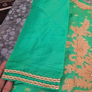 Designer Green Kurta Golden Lace In Sale