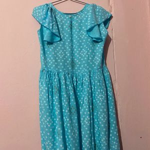 Sky Blue - Ankle Length Gown For Summers