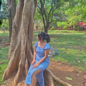 FLORAL BLUE PRETTY DRESS